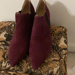 Maxinee Suede Block Heel Booties by Antonio Melani